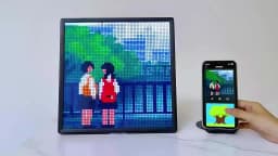Smart Pixel Display Screen Night Light Digital Frame with APP Control 64 X 64 LED Panel Display Frame for Gaming Room Decoration