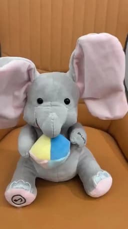 Musical Elephant Plush Toy Singing Interactive Hide-And-Seek Game For Babies Christmas Gift 2026