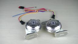 FARBIN 2Pcs/Kit 120db Snail Air Horn 12V Super Loud Three Tone Waterproof Car Horn For Truck Motorcycle Auto Accessory