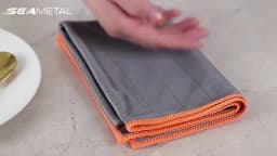 SEAMETAL Microfiber Carbon Cloth to Wipe Windows Wine Glasses Tableware Glass Cleaning Cloth Carbon Fiber Rag for Car Home Clean