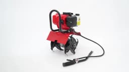 Garden Tiller 52CC Single Cylinder Petrol Engine 1700W 2 Stroke Lawn Cultivator Rotovator Soil with Oil Mixing Bottle