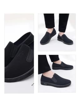 2026 New Fabric Shoes for Men's Work, Spring Travel, Breathable Flat Bottom, Non Slip Soft Soled Men's Shoes