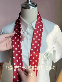 2025 New Spring Polka Dot Long Scarf Preppy Chic Polyester Red Butterfly Narrow Ribbon Bowknot Bag Accessories 180cm Cravat Gift