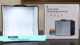 SH 30cm Photography Tabletop Lightbox with 6pc Color Backgrounds Desktop Portable Photo Studio Light Box Soft Shooting Tent Box