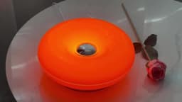 Pink Donut LED Night Light, Dimmable Warm Ambient Lamp for Bedroom, Living Room, Home Decor, Gift