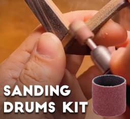 XCAN 11-102pcs 6.35mm Drum Sanding Kit with 1/8" Shank Mandrel for Rotary Tool Nail Drill Bits Abrasive Tools Dremel Accessories