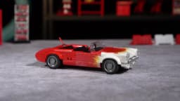 249PCS Retro C1 Convertible Car Building Blocks Flame Classic Car Models Vehicle Bricks Idea Desktop Display DIY Puzzle Toy Gift