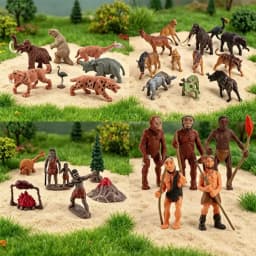 Simulation Green Bean, Cicada, Octopus, Centipede, Horseshoe Crab, Crocodile, Scorpion, Wasp Growth Cycle Model Figures Educatio