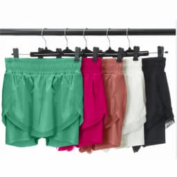 Women Summer Running Shorts Solid Color 2 In 1 Gym Yoga Short Breathable Quick Dry Short Sportswear Female Workout Clothes
