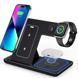 3 in 1 Wireless Charger Holder For iPhone 17 16 15 14 13 12 Apple Watch S10/9/8 Airpods 4 Pro 2 Foldable Fast Charging Station