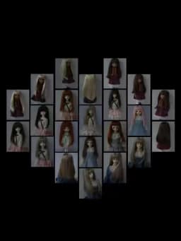 Jusuns JD371 9-10inch 10-11inch Soft Synthetic Mohair Doll Wig Full Bangs Miranda BJD Hair OG Blythes Meadow Doll Accessories