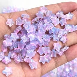 New 30pcs 8mm Five-pointed Star Matte Glass Beads Loose Spacer Beads for Jewelry Making DIY Handmade Bracelets Earrings