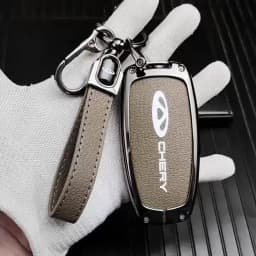 Metal Leather Car Key Case Cover For BMW 218i 220i 740i 760i 5-Series G60 X1 X2 X5 X6 X7 iX1 iX2 iX i5 i7 G05 Holder Shell