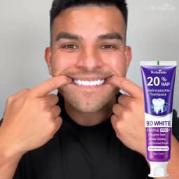 Teeth Whitening Purple Toothpaste, 20% Hydroxyapatite, Contains Menthol, Deep Cleaning for Brighter Teeth, Fresh Breath & Gum Health, Basic Oral Care, Suitable for Everyone, An Essential Travel Item, It Is the Ideal Gift for Men and Women