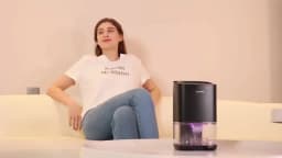 Portable Mini Dehumidifier For Home, Bedroom & Office, Quiet Air Moisture Absorber With 7 Color Light, Small Dehumidifier