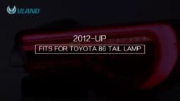 VLAND Tail Lights Assembly For Toyota 86 2012-UP Tail Lamp For Subaru BRZ/Scion FRS 2012-2019 With Moving Turn Signal Light