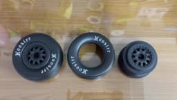 RS RC Rear Drag Racing Belted Wheel Tires for 1/10 RC Truck Car Slash 2WD Losi 22S DR10 Tension Pulling Ash