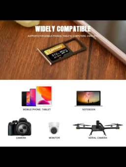 Lenovo Original Class 10 UHS-II Micro SD Card 1TB High Speed A1 V60 Stable Performance TF Flash Cards for Phone Camera Drone