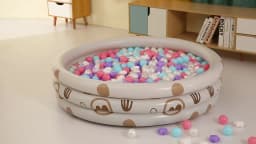 100pcs BPA Free Non-Toxic Plastic Ball Pit Balls Round and Star Shape with 6 Colours for Kids Ball Pit and Pool Toys