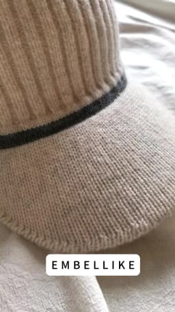 Embellished Wool Baseball Caps Women Men Knitted Hat