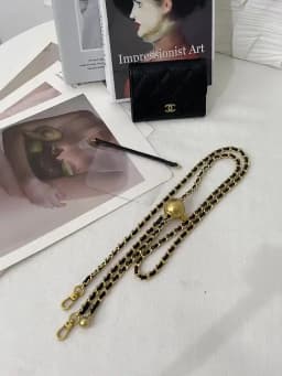 Bag Extension Strap For Women Bag Adjustable Leather Chain Shoulder Strap Modification Small Golden Ball Chain Accessories