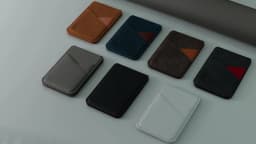 Premium PU Leather Magnetic Phone Card Holder, RFID Anti-Skimming Wallet Compatible with Magnetic Wireless Charging Smartphones,