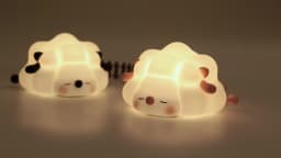 LED Night Lights Cute Sheep Panda Rabbit Silicone Lamp USB Rechargeable Timing Bedside Decor Kids Baby Nightlight Birthday Gift
