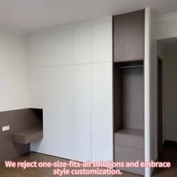 Custom Hotel Wardrobe, Modern Vertical Wall-Mounted Wooden Wardrobe, Home Furniture.