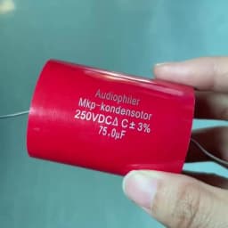 2PCS Audiophiler Axial MKP Capacitor 75uf 250V DC ±3% Test And Matched HIFI Frequency Dividing Audio Capacitance