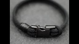 Fashion Mens Bracelet Double Layer Spring Buckle 4mm Nylon Rope Braclet Homme Leisure Accessories Hiphop Braslet Gift For Him