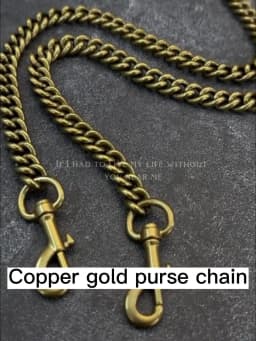 Iron Flat Chunky Gold Chain Strap for Replacement Purse Shoulder Bag Handbag Straps,Compatible with Nolita 19/Tabby 26/Georgie