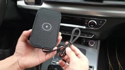 Bonola Silicone Car Wireless Charger Non-Slip Pad for iPhone 18Pro/17/16/15/14/13 Induction Fast Wireless Charging for Samsung