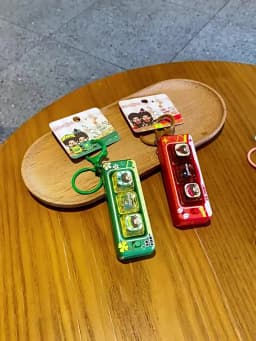Monchhichi Keycap Clicker Anti Stress Key Cap Keyboard Fidgets Keychains Funny Squishy Bag Charms Accessories 몬치치 키링