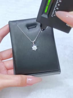 GRA 1-3CT Classic Round Certified Moissanite Diamond Dating Wedding Necklace For Women Real 925 Sterling Silver Luxury Jewelry