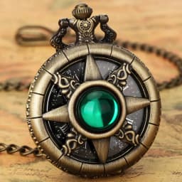 Hollow Sun Rhinestone Decorated Chic Bronze Quartz Pocket Watch Men Women Black Starry Roman Numerals Fob Chain Pendant Clock