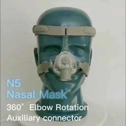 BMC CPAP Mask N5 Nasal 3 Sizes Fit S/M/L with Headgear for CPAP Auto CPAP APAP Sleep Snoring Apnea Therapy