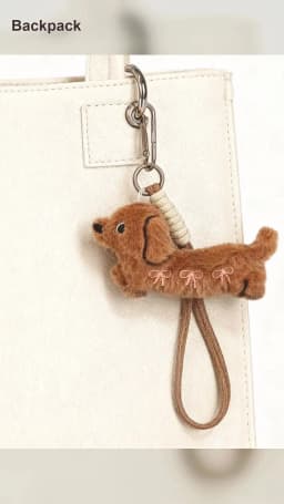 Backpack Accessory Sweet Little Dog Pendant Lipstick Dog Decorations Rearview Mirror Accessory Cute School Shopping