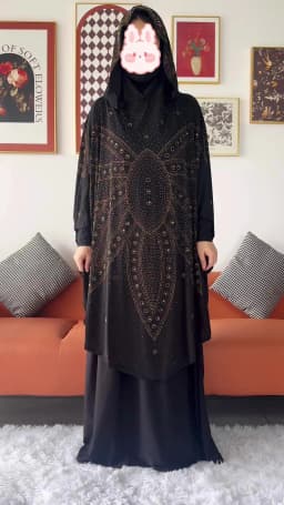 Two Piece Set Jilbab Prayer Clothes Muslim Abaya Set Women Prayer Garment Dress Hijab Long Khimar Skirt Sets Islamic Ramadan