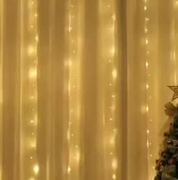 Christmas Curtain LED String Lights 6m/3m/2m/1m USB Plug 8 Modes Party Lights New Year Home Wedding Holiday Decor Aesthetic