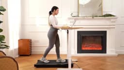 2in1 Walking Pad Mini Treadmill Portable for Home&Office Under Desk LCD Screen Max 300lbs Quiet Treadmills Exercise Machine