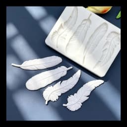 Feather Silicone Mold Sugarcraft Chocolate Cupcake Baking Mold Fondant Cake Decorating Tools