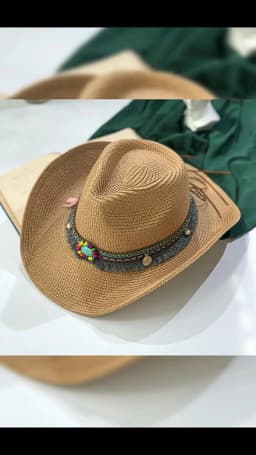Summer Beach Hat Men and Women Couple Denim Visor Sun Hat Minority Style Denim Straw Hat