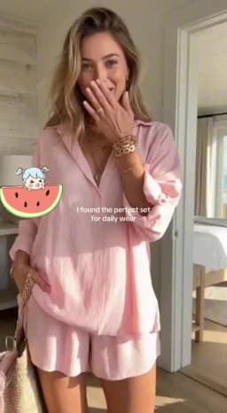 Spring Summer Long Sleeve V Neck Shirt Blouse High Waist Loose Shorts Suit Women Casual Two Piece St Comfortable Female Outfits