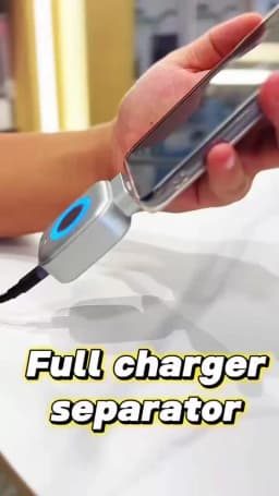 KEBIDUMEI 140W Full Charge Auto Separator Phone Charge Separator Digital Display TypeC Fast Charging Cable Overcharge Protection