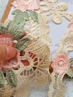 1Y Handmade Lace Ribbon Fabric Lace Trimmings for Sewing Accessories Wedding Decoration DIY Craft Supplies