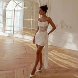 Modern Lace Boat-Neck Short Sheath Wedding Dress 2026 Sleeveless Pleat Beading Backless Bridal Gown Vestidos De Novia Customized