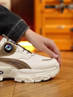Autumn New Men's Sports Shoes, Versatile High-Top Trendy Thick-Soled Running Shoes, Casual Fashion Sneakers Suitable for Outdoor Activities