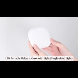 Mini Compact Foldable Pocket Hand Led Makeup Mirror With Led Light 5x/10x Magnification Rechargeable And Small
