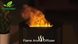 KINSCOTER Aroma Diffuser Air Humidifier Ultrasonic Cool Mist Maker Fogger Led Essential Oil Flame Lamp Difusor