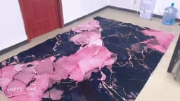 Earthy Tone Retro Wave Abstract Pattern Carpet